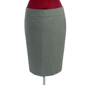 ANTONIO MELANI Classic Pencil Skirt Woman's Size 8 Grey Pleated Back Hem